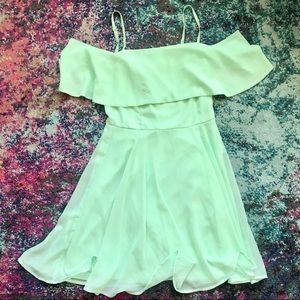 ✨ ASOS cold shoulder dress mint green size 10